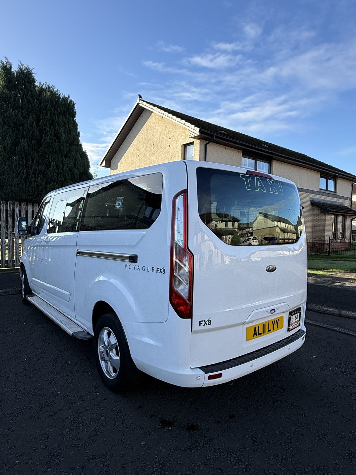 ASO Travel Ford Tourneo Custom FX8 Voyager rear view